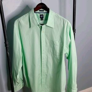 Green check dress shirt